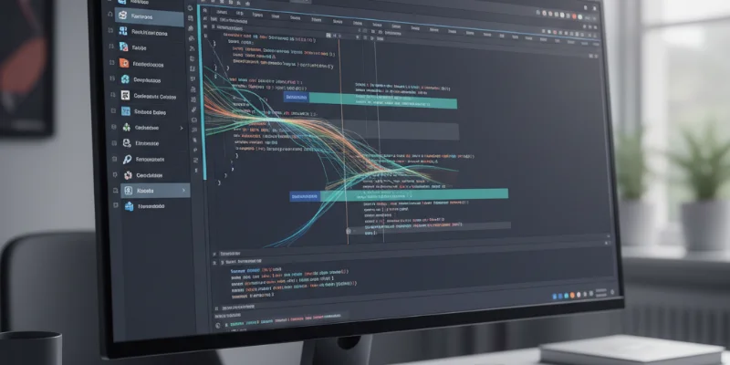 Visual Studio Codeの画面が表示され、拡張機能がインストールされた状態が写っている。コードエディタが起動し、いくつかのタブが開かれている様子がわかる。